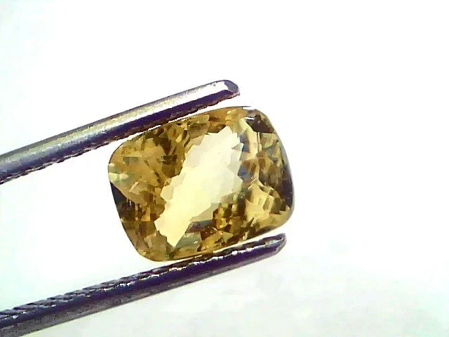 3.09 Ct Certified Unheated Untreated Natural Ceylon Yellow Sapphire Gemstone - Venus Gems