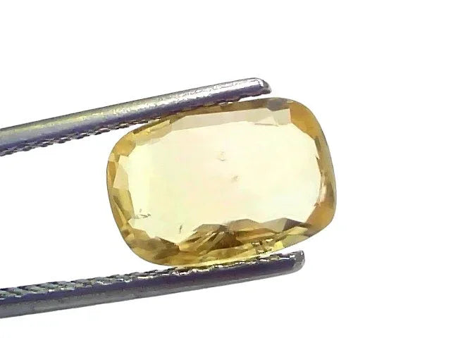 3.01 Ct GII Certified Unheated Untreated Natural Ceylon Yellow Sapphire - Venus Gems