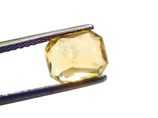 3.01 Ct IGI Certified Unheated Untreated Natural Ceylon Yellow Sapphire AAA