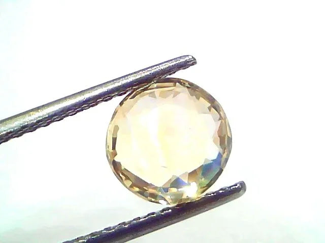 3.08 Ct Certified Unheated Untreated Natural Ceylon Yellow Sapphire Gemstone - Venus Gems