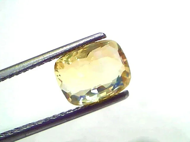 3.09 Ct Certified Unheated Untreated Natural Ceylon Yellow Sapphire Gemstone - Venus Gems