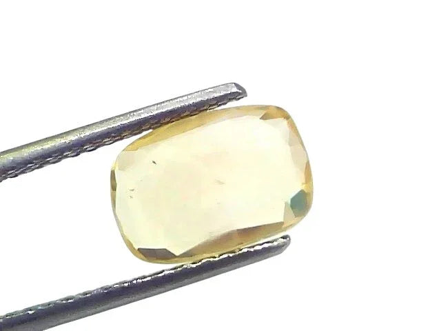 3.01 Ct GII Certified Unheated Untreated Natural Ceylon Yellow Sapphire - Venus Gems