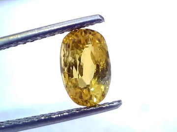 3.02 Ct Unheated Untreated Natural Ceylon Yellow Sapphire Pukhraj