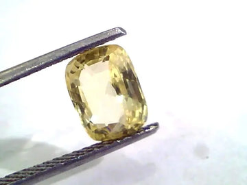 3.02 Ct Unheated Untreated Natural Ceylon Yellow Sapphire Stone