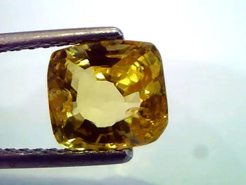 3.02 Ct Unheated Untreated Natural Ceylon Yellow Sapphire AAA