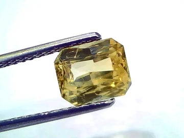 3.02 Ct IGI Certified Unheated Untreated Natural Ceylon Yellow Sapphire AAA