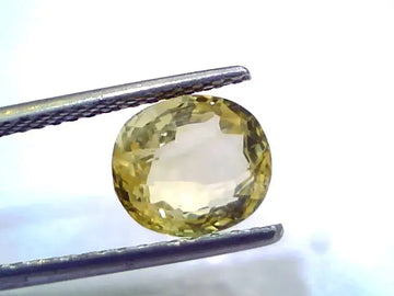 3.02 Ct IGI Certified Unheated Untreated Natural Ceylon Yellow Sapphire