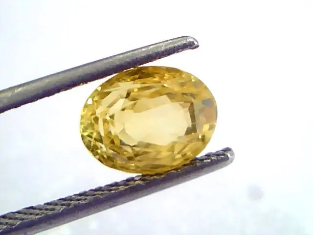 3.02 Ct IGI Certified Unheated Untreated Natural Ceylon Yellow Sapphire