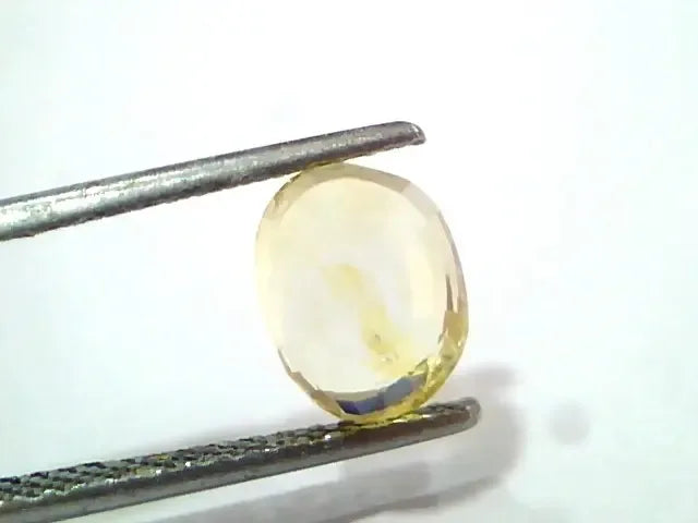 3.02 Ct Unheated Untreated Natural Ceylon Yellow Sapphire Pukhraj - Venus Gems