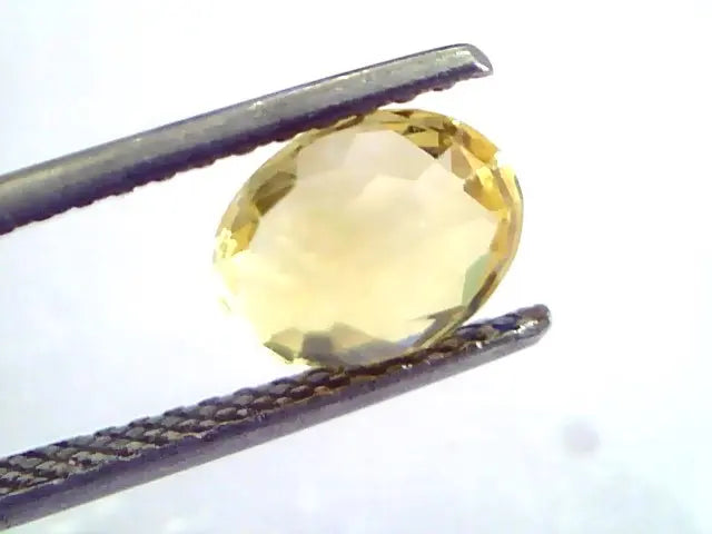 3.02 Ct IGI Certified Unheated Untreated Natural Ceylon Yellow Sapphire