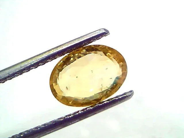 3.06 Ct Certified Unheated Untreated Natural Ceylon Yellow Sapphire Gemstone - Venus Gems