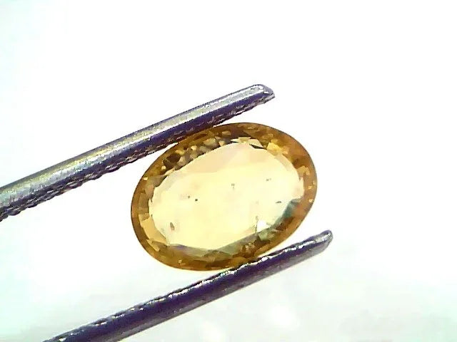 3.06 Ct Certified Unheated Untreated Natural Ceylon Yellow Sapphire Gemstone - Venus Gems