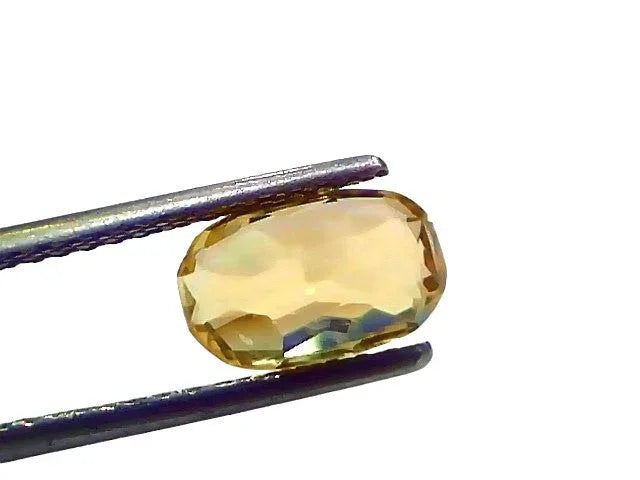 3.02 Ct IGI Certified Unheated Untreated Natural Ceylon Yellow Sapphire AAA - Venus Gems