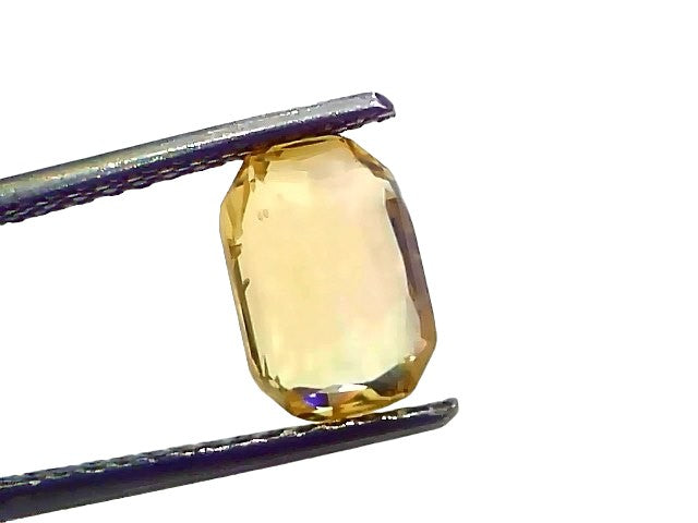 3.02 Ct IGI Certified Unheated Untreated Natural Ceylon Yellow Sapphire AAAAA