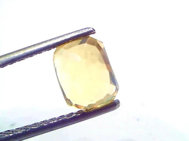 3.02 Ct IGI Certified Unheated Untreated Natural Ceylon Yellow Sapphire AAA - Venus Gems