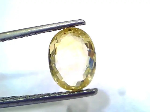 3.03 Ct IGI Certified Unheated Untreated Natural Ceylon Yellow Sapphire
