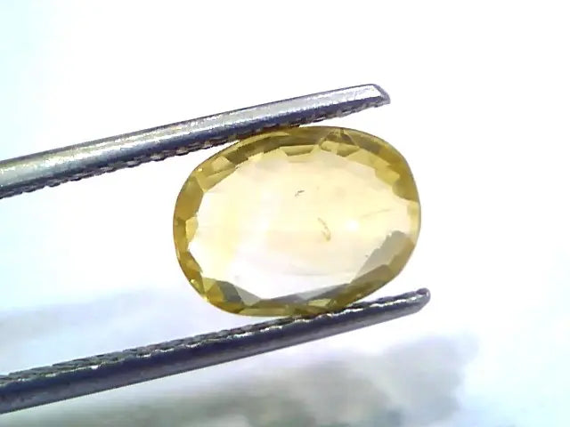 3.04 Ct Unheated Untreated Natural Ceylon Yellow Sapphire Gems