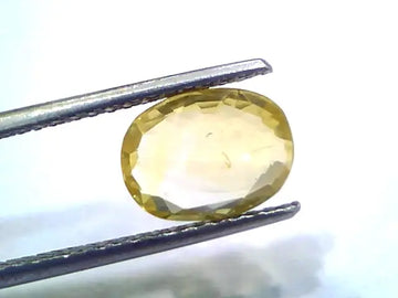 3.04 Ct Unheated Untreated Natural Ceylon Yellow Sapphire Gems