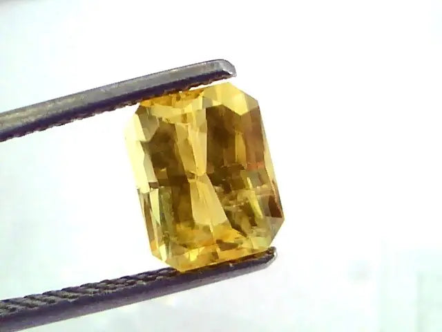 3.03 Ct Unheated Untreated Natural Ceylon Yellow Sapphire AAAAA