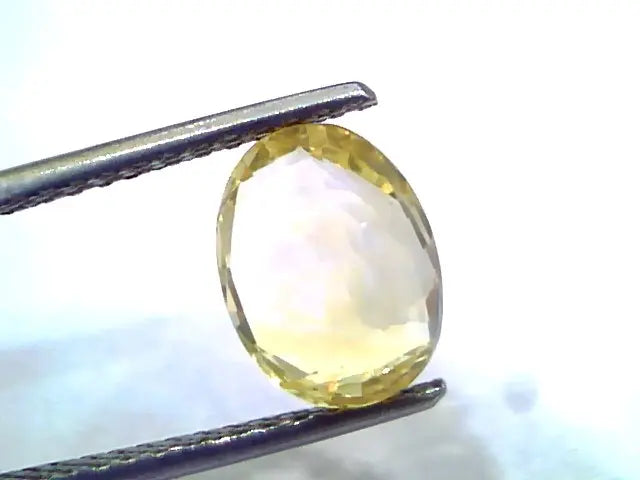 3.03 Ct IGI Certified Unheated Untreated Natural Ceylon Yellow Sapphire