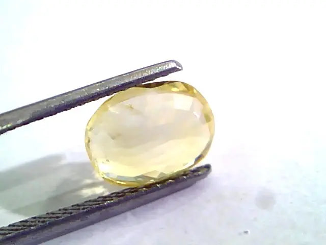 3.03 Ct Unheated Untreated Natural Ceylon Yellow Sapphire Stone