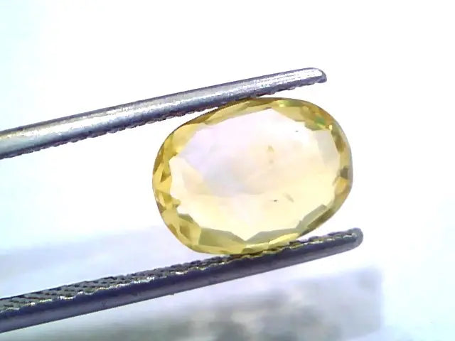 3.04 Ct Unheated Untreated Natural Ceylon Yellow Sapphire Gems