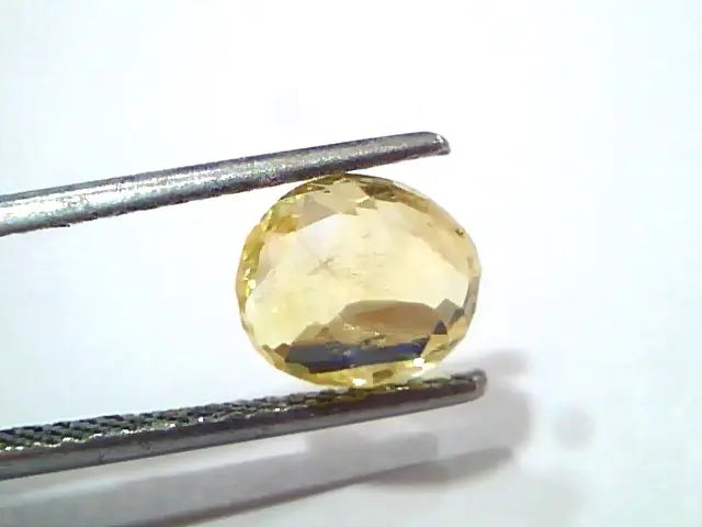 3.03 Ct Unheated Untreated Natural Ceylon Yellow Sapphire Pukhraj
