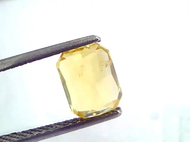 3.03 Ct Unheated Untreated Natural Ceylon Yellow Sapphire AAAAA