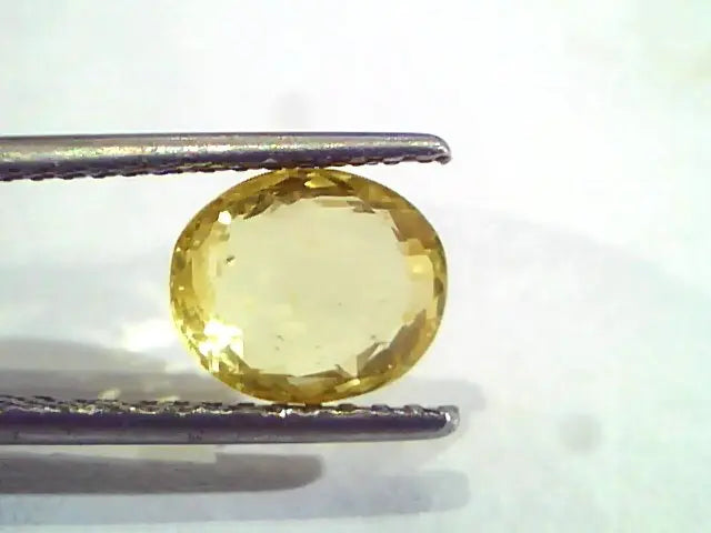 3.03 Ct IGI Certified Unheated Untreated Natural Yellow Sapphire Pukhraj