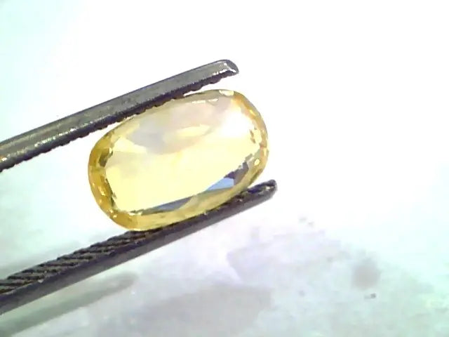 3.04 Ct Unheated Untreated Natural Ceylon Yellow Sapphire Gemstone