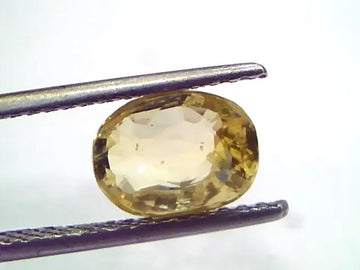 3.04 Ct GII Certified Unheated Untreated Natural Ceylon Yellow Sapphire