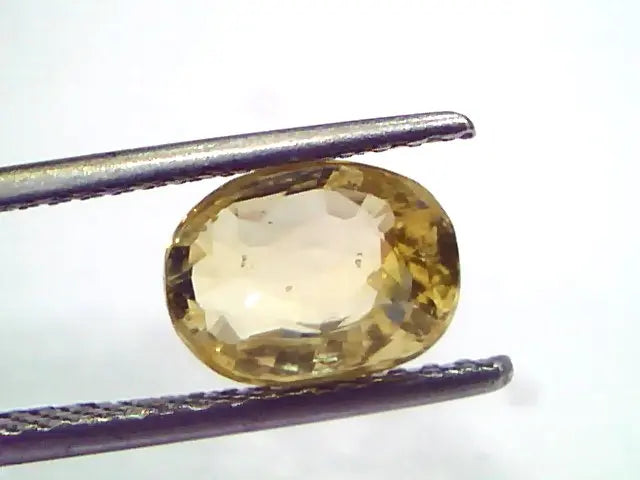 3.04 Ct GII Certified Unheated Untreated Natural Ceylon Yellow Sapphire