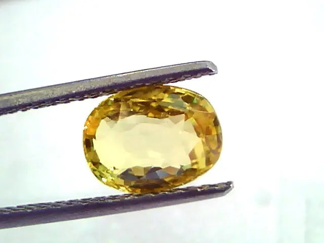 3.04 Ct Unheated Untreated Natural Ceylon Yellow Sapphire AAA