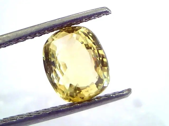 3.04 Ct IGI Certified Unheated Untreated Natural Ceylon Yellow Sapphire