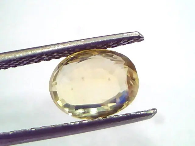 3.04 Ct GII Certified Unheated Untreated Natural Ceylon Yellow Sapphire