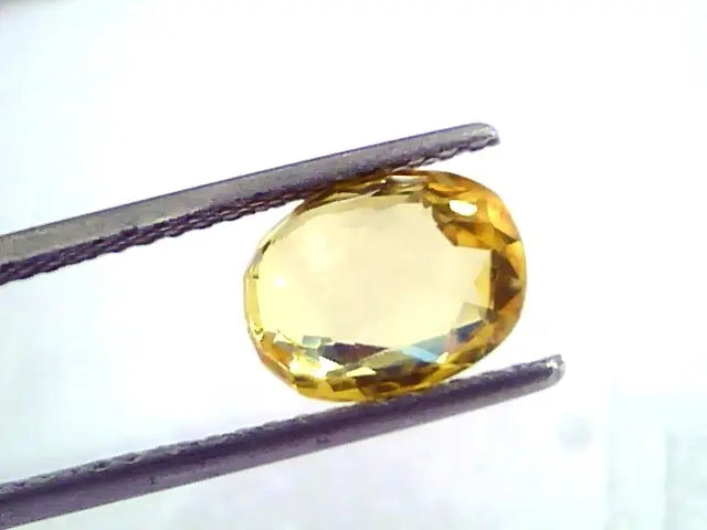 3.04 Ct Unheated Untreated Natural Ceylon Yellow Sapphire AAA