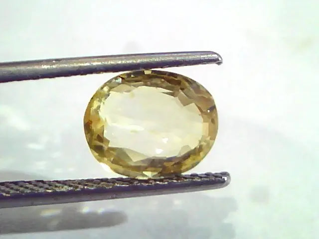 3.05 Ct IGI Certified Unheated Untreated Natural Ceylon Yellow Sapphire