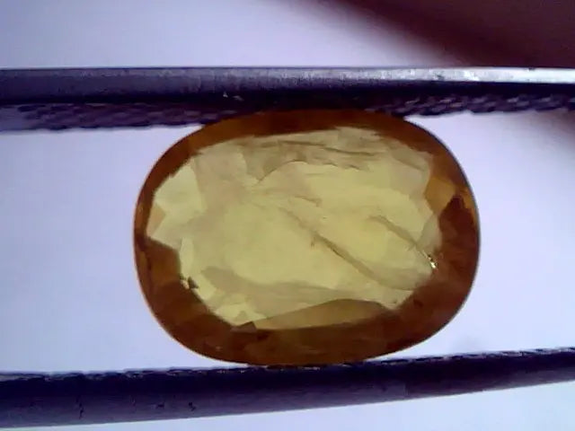 3.05 Ct Natural Bangkok Yellow Sapphire,Pukhraj Gemstone heated