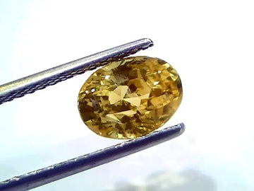 3.05 Ct IGI Certified Unheated Untreated Natural Ceylon Yellow Sapphire AAA