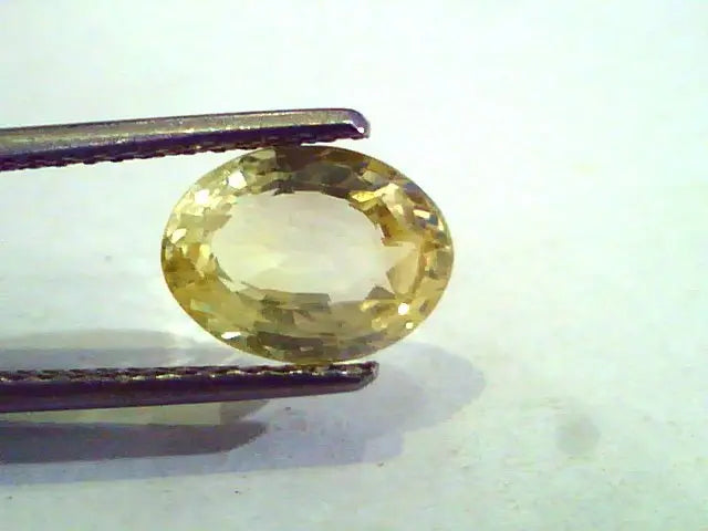 3.04 Ct Unheated Untreated Natural Ceylon Yellow Sapphire Pukhraj