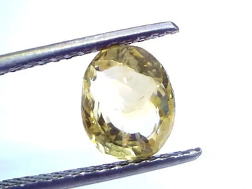 3.07 Ct Unheated Untreated Natural Ceylon Yellow Sapphire Gems