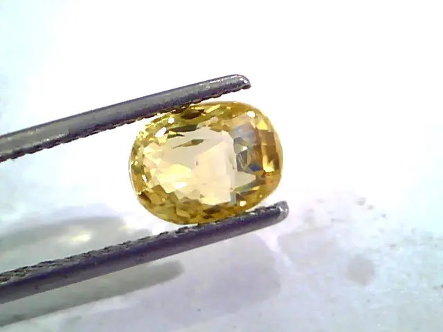 3.05 Ct Unheated Untreated Natural Ceylon Yellow Sapphire Gemstone
