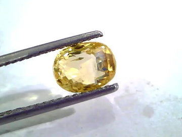3.05 Ct Unheated Untreated Natural Ceylon Yellow Sapphire Gemstone