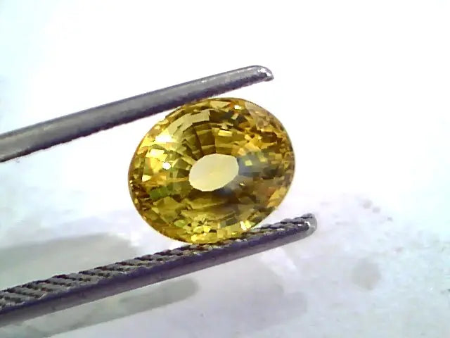 3.05 Ct Unheated Untreated Natural Ceylon Yellow Sapphire AAAAA