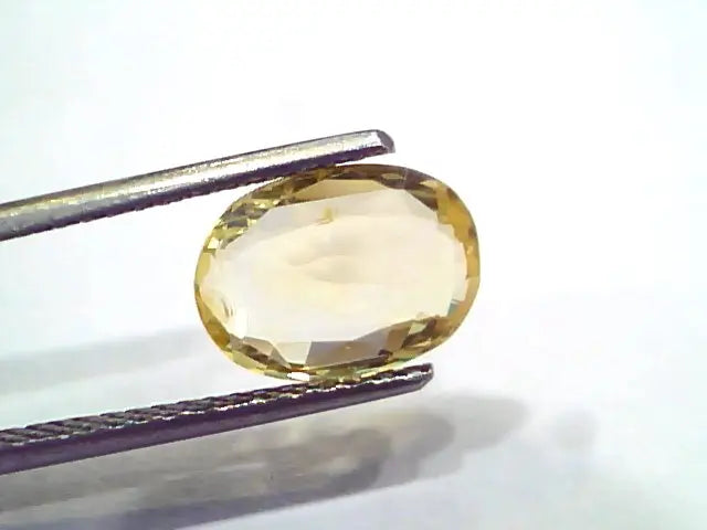 3.05 Ct IGI Certified Unheated Untreated Natural Ceylon Yellow Sapphire