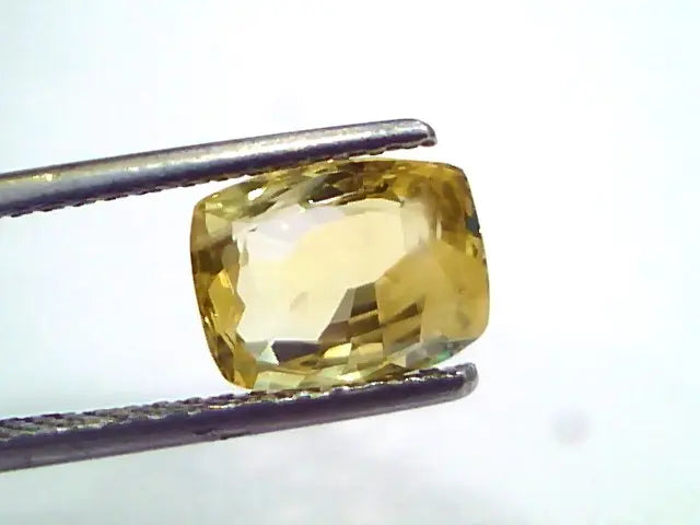 3.05 Ct IGI Certified Unheated Untreated Natural Ceylon Yellow Sapphire