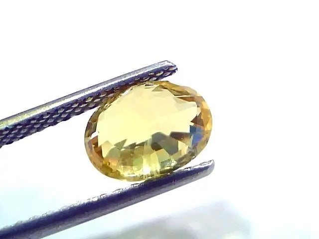 3.05 Ct IGI Certified Unheated Untreated Natural Ceylon Yellow Sapphire AAA