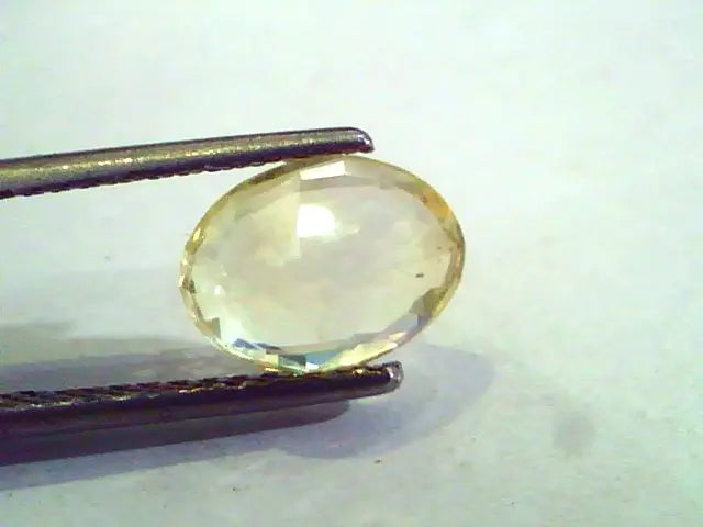 3.04 Ct Unheated Untreated Natural Ceylon Yellow Sapphire Pukhraj