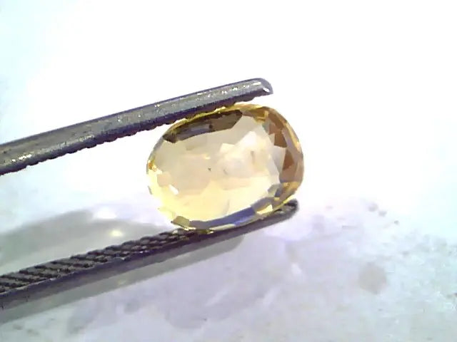 3.05 Ct Unheated Untreated Natural Ceylon Yellow Sapphire Gemstone