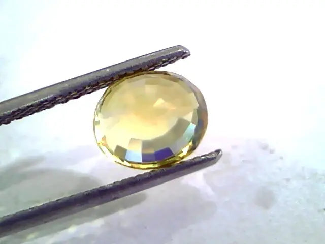 3.05 Ct Unheated Untreated Natural Ceylon Yellow Sapphire AAAAA